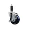 Service Caster 3.5'' SS Solid Poly Swivel 1-1/8'' Expanding Stem Caster with Brake SCC-SSEX20S3514-SPUS-TLB-118 - alternate 1